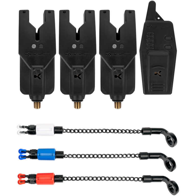 Korum KRI Remote Bite Alarm & Indicator 3 Rod Set